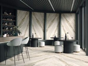 Velkoformátová deska Breccia Stone White 160×320 cm, fotografie 2