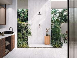 Velkoformátová deska Travertino Stone White 160×320 cm, fotografie 2