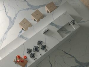 Velkoformátová deska White Statuario 160×320 cm, fotografie 2